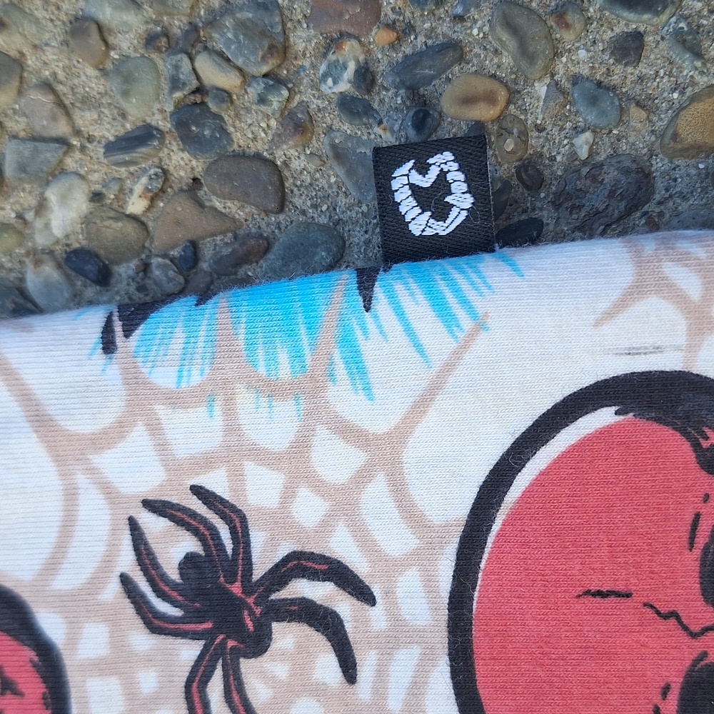 Creepy Co. Presents Beistle Halloween Spooky Skull Cat & Spiderweb Print Pajamas - Picture 15 of 15